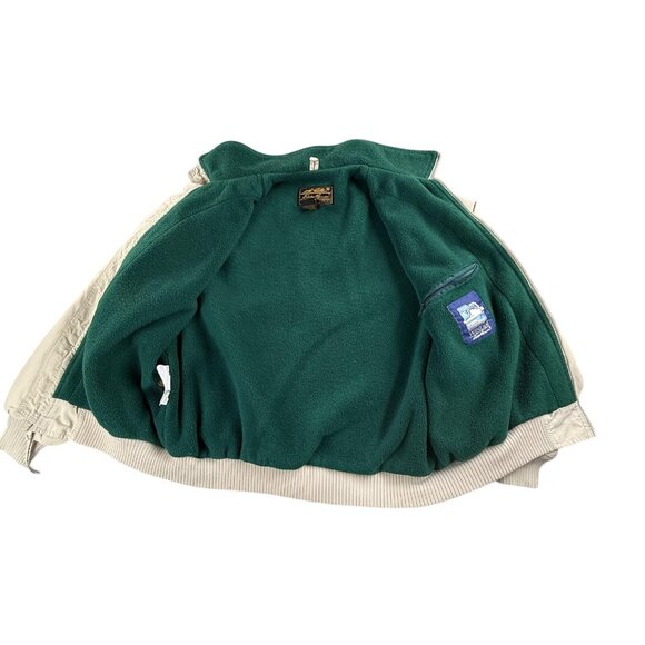 Vintage Eddie Bauer Jacket Womens Large White Windfoil Made USA Fleece Lined 90s - Picture 3 of 16